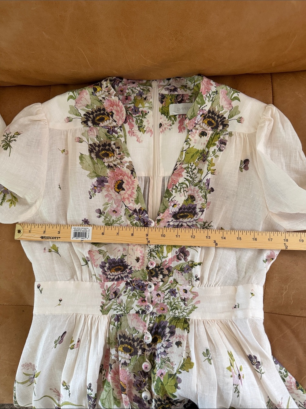 Zimmermann Halliday Plunge floral linen minidress - Picture 13 of 14